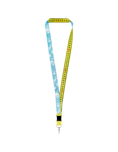 Lanyard con stampa in sublimazione lungo 1 metro in PET riciclato Isla con sgancio di sicurezza