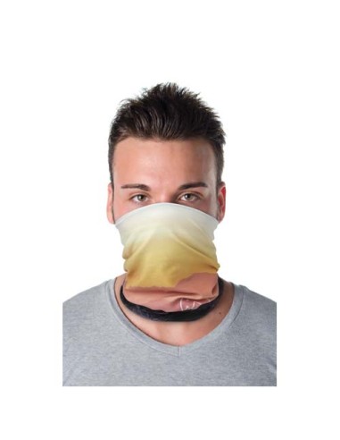 Multisciarpa in PET riciclato con stampa a sublimazione, orli e strato in pile Zoya 