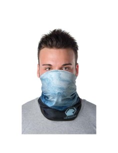 Multisciarpa in PET riciclato con stampa a sublimazione, orli e strato in pile Zoya 