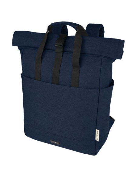Zaino rolltop per portatile da 15" in canvas riciclato certificato GRS Joey - 15L