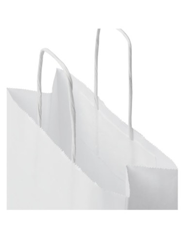 Sacchetto in carta kraft da 80 g/m2  con manici intrecciati - 18 x 8 x 21 cm