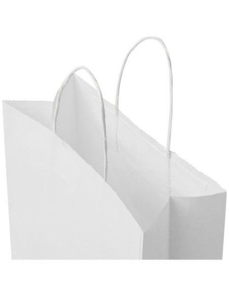 Sacchetto in carta kraft da 80 g/m2 con manici intrecciati - 25 x 11 x 32 cm