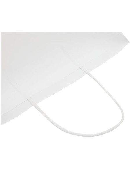 Sacchetto in carta kraft da 80 g/m2 con manici intrecciati - 25 x 11 x 32 cm