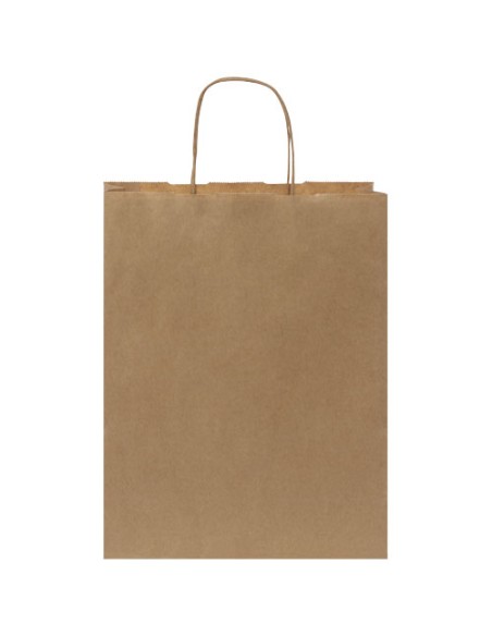Sacchetto in carta kraft da 80 g/m2 con manici intrecciati - 25 x 11 x 32 cm