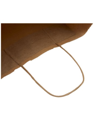 Sacchetto in carta kraft da 80 g/m2 con manici intrecciati - 25 x 11 x 32 cm