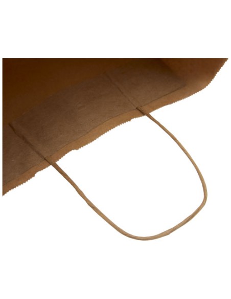 Sacchetto in carta kraft da 80 g/m2 con manici intrecciati - 25 x 11 x 32 cm