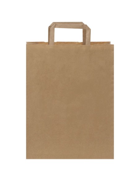 Sacchetto in carta kraft da 80-90 g/m2 con manici piatti - 25 x 11 x 32 cm