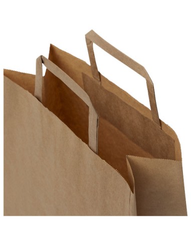 Sacchetto in carta kraft da 80-90 g/m2 con manici piatti - 25 x 11 x 32 cm