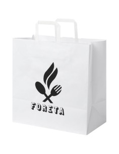 Sacchetto in carta kraft da 80-90 g/m2 con manici piatti - 34 x 20 x 35 cm