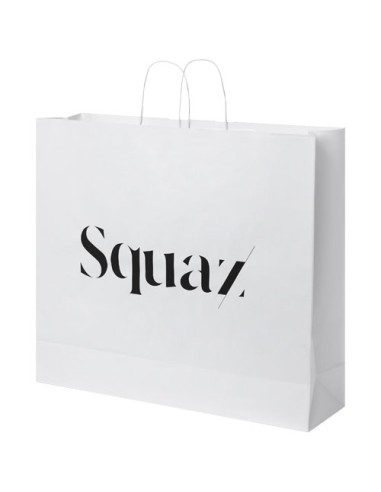 Sacchetto in carta Kraft da 90-100 g/m2 con manici intrecciati - 49,5 x 14 x 44 cm