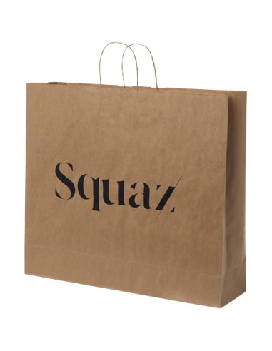 Sacchetto in carta Kraft da 90-100 g/m2 con manici intrecciati - 49,5 x 14 x 44 cm