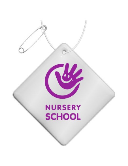 Gancio catarifrangente piccolo a forma di rombo in TPU con catenella RFX™