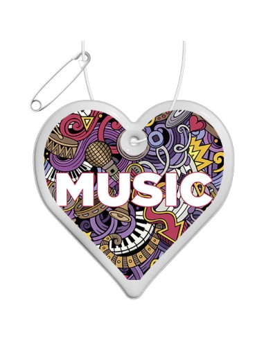 Gancio catarifrangente a forma di cuore in PVC con catenella RFX™