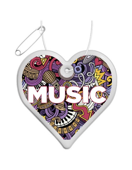 Gancio catarifrangente a forma di cuore in PVC con catenella RFX™