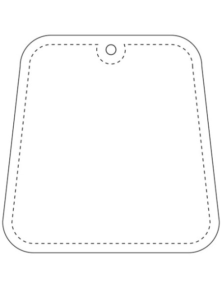 Gancio catarifrangente a forma di trapezio in PVC con catenella RFX™