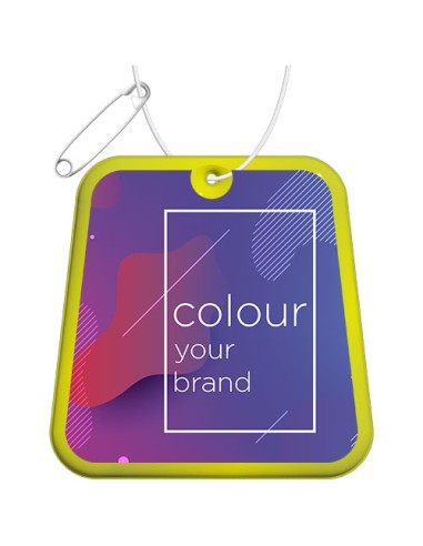 Gancio catarifrangente a forma di trapezio in PVC con catenella RFX™