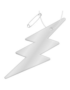 Gancio catarifrangente a forma di fulmine in PVC con catenella RFX™