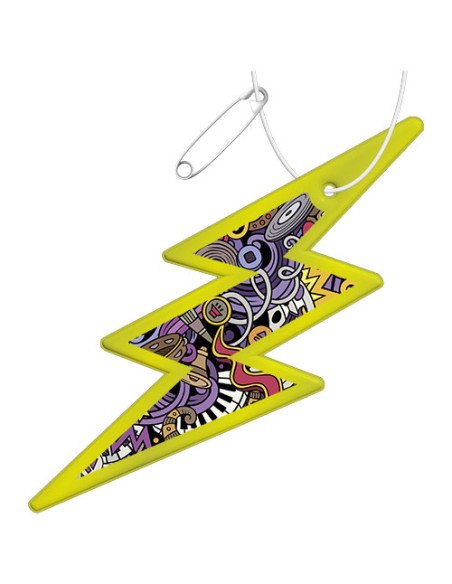 Gancio catarifrangente a forma di fulmine in PVC con catenella RFX™