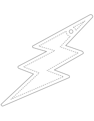 Gancio catarifrangente a forma di fulmine in PVC con catenella RFX™