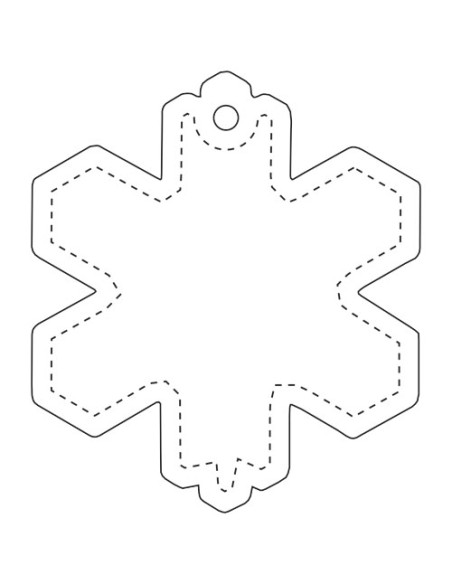 Gancio catarifrangente a forma di fiocco di neve in TPU con catenella RFX™