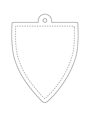 Gancio catarifrangente per badge in PVC con catenella RFX™