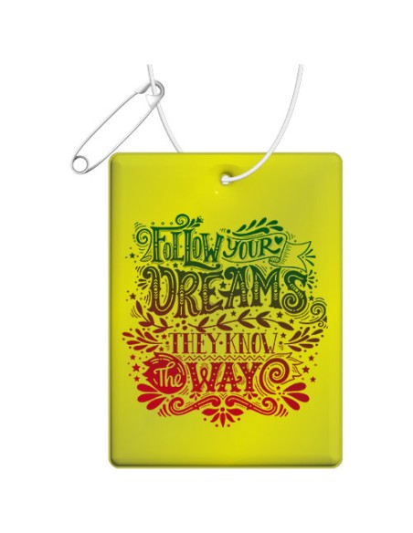 Gancio rettangolare catarifrangente in PVC grande con catenella RFX™