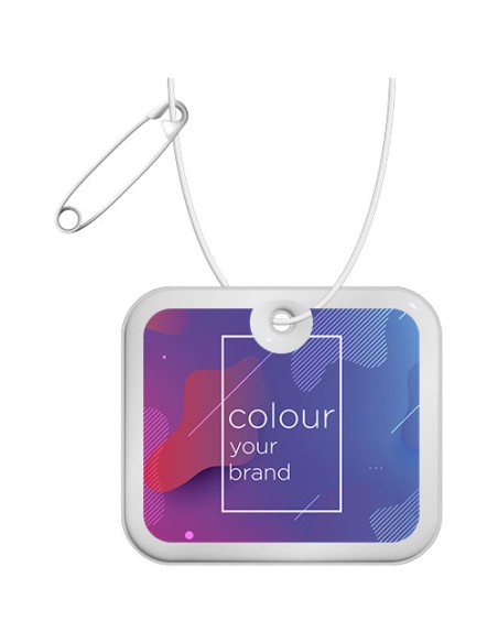 Gancio rettangolare XL in PVC catarifrangente con catenella RFX™