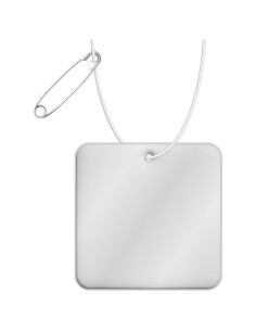 Gancio in PVC catarifrangente quadrato con catenella RFX™ 