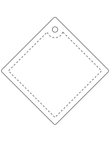 Gancio catarifrangente grande a forma di rombo in PVC con catenella RFX™
