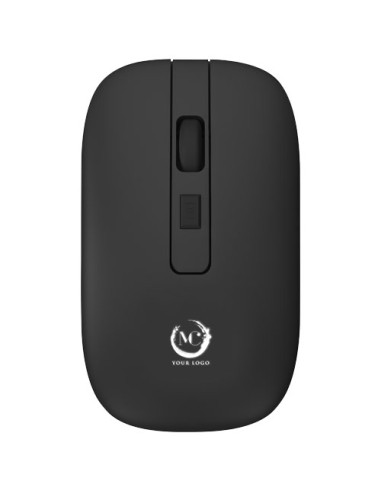 Mouse wireless in materiale antibatterico con logo luminoso SCX.design O22