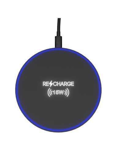 Stazione di ricarica wireless da 15 W con logo luminoso SCX.design W21