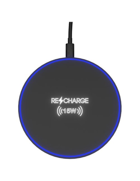 Stazione di ricarica wireless da 15 W con logo luminoso SCX.design W21