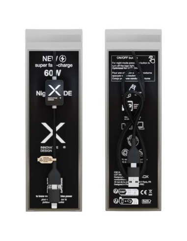 Cavo di ricarica con interruttore e logo luminoso da 60 W SCX.design C32
