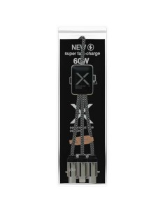 Cavo di ricarica di Tipo-C con doppio logo luminoso da 60 W SCX.design C33 