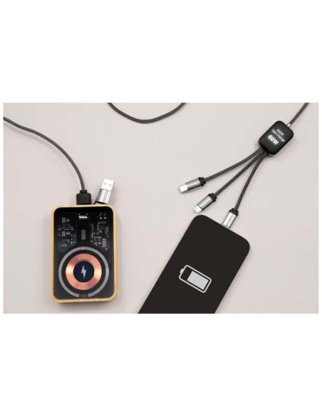 Cavo di ricarica di Tipo-C con doppio logo luminoso da 60 W SCX.design C33 