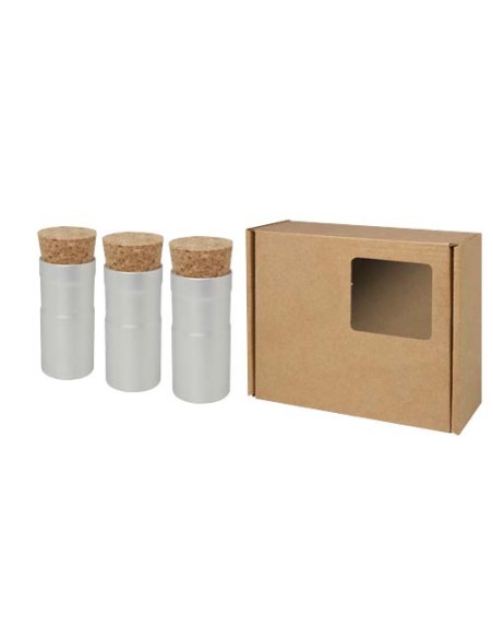 Giardino da scrivania con mix di fiori, set di tre vasi Hey Pots