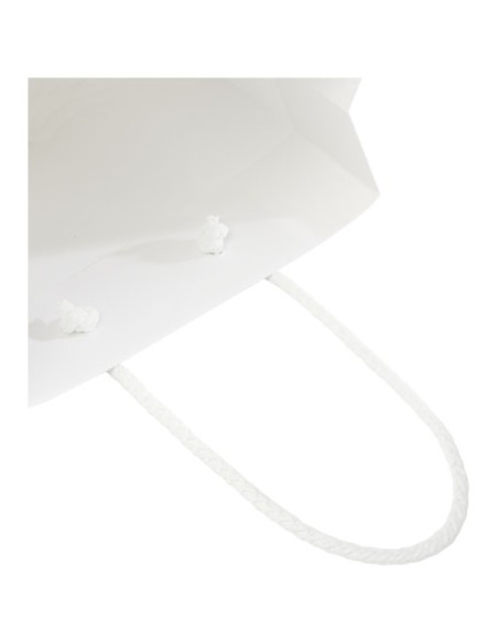 Sacchetto in carta integra da 170 g/m2 realizzato a mano con manici in cordino di plastica - 18 x 9 x 23 cm