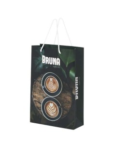 Sacchetto in carta integra da 170 g/m2 realizzato a mano con manici in cordino di plastica - 24 x 9 x 36 cm