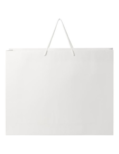 Sacchetto in carta integra da 170 g/m2 realizzato a mano con manici in cordino di plastica - 45 x 10 x 35 cm