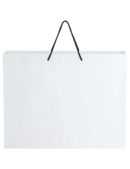 Sacchetto in carta integra da 170 g/m2 realizzato a mano con manici in cordino di plastica - 45 x 10 x 35 cm