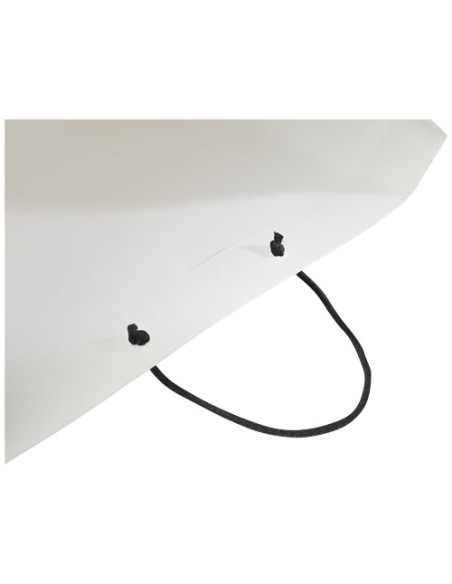 Sacchetto in carta integra da 170 g/m2 realizzato a mano con manici in cordino di plastica - 45 x 10 x 35 cm