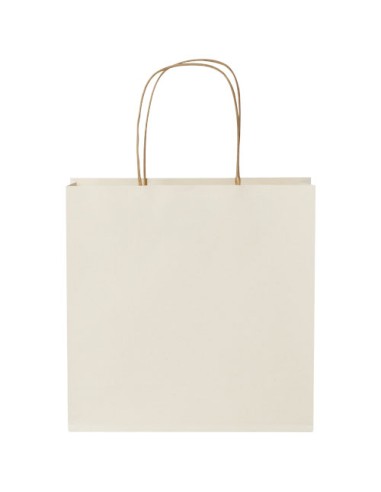 Shopper in carta da 150g/m2 realizzato con scarti agricoli con manici intrecciati - 24 x 9 x 24 cm
