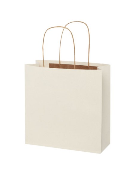 Shopper in carta da 150g/m2 realizzato con scarti agricoli con manici intrecciati - 24 x 9 x 24 cm