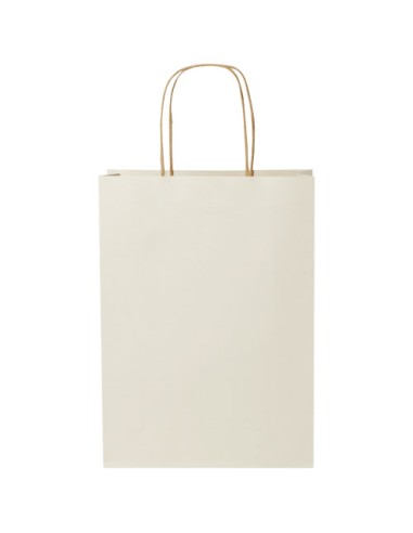 Shopper in carta da 150g/m2 realizzato con scarti agricoli con manici intrecciati - 24 x 9 x 32 cm