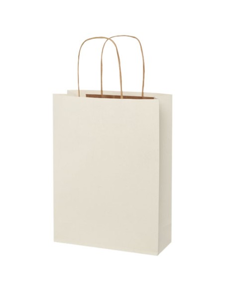 Shopper in carta da 150g/m2 realizzato con scarti agricoli con manici intrecciati - 24 x 9 x 32 cm