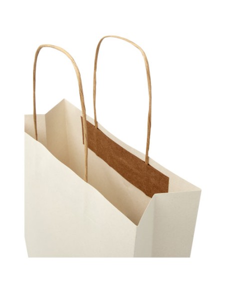 Shopper in carta da 150g/m2 realizzato con scarti agricoli con manici intrecciati - 24 x 9 x 32 cm
