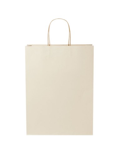 Shopper in carta da 150g/m2 realizzato con scarti agricoli con manici intrecciati - 31 x 12 x 41 cm