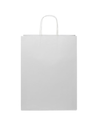 Shopper in carta Kraft da 120g/m2 con manici intrecciati - 31 x 12 x 41 cm