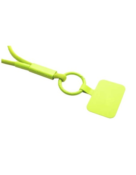 Lanyard con supporto per telefono e tubetto in plastica riciclata Tubyard