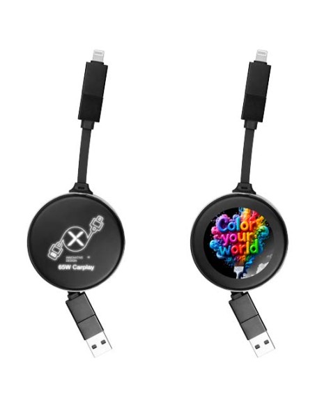 Cavo di ricarica retrattile 4 in 1 da 65 W SCX.design C42 